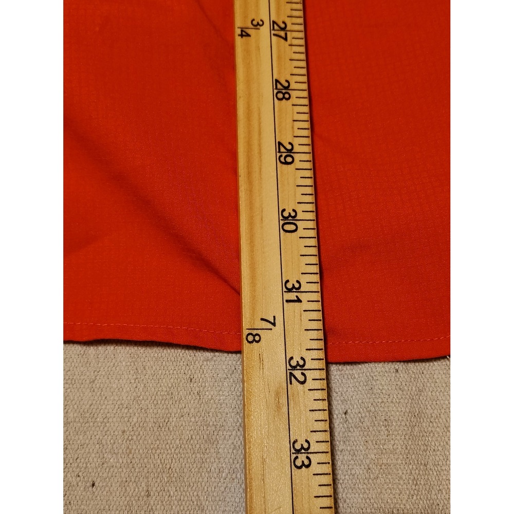 Columbia PFG Mens XL Orange Short Sleeve Fishing Shirt Omni-Shade Ripstop Vent - Picture 8 of 9